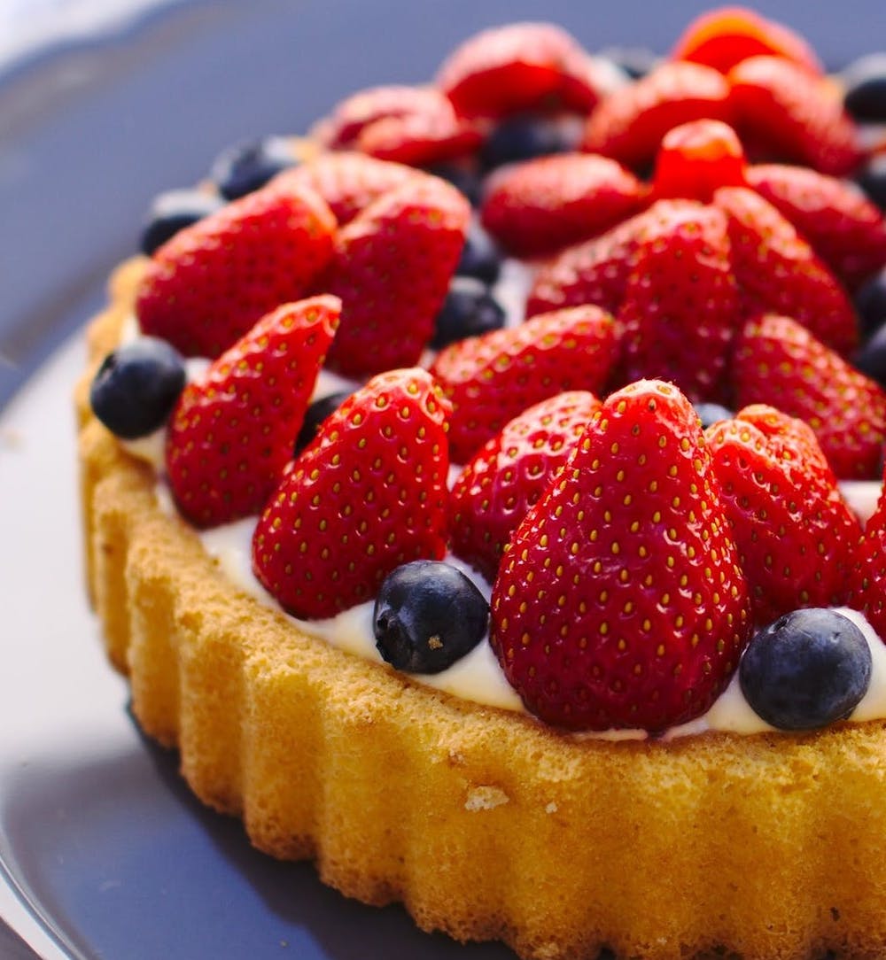 tarta con fruta